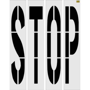 96" Texas DOT STOP Stencil