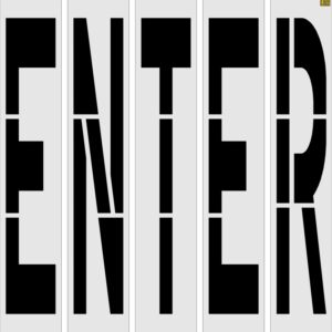 96" Texas DOT ENTER Stencil