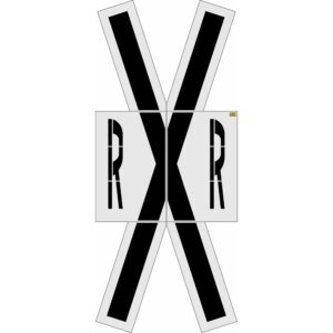 250" Utah DOT Railroad Crossing Kit Stencil