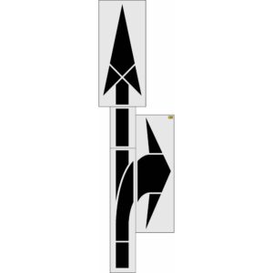 240" Washington DOT Elongated Combo Arrow Stencil