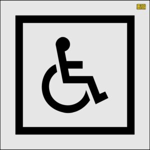 41" Washington DOT Handicap with Border Stencil