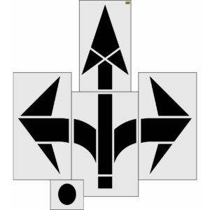 Wisconsin DOT Roundabout Arrows Stencil