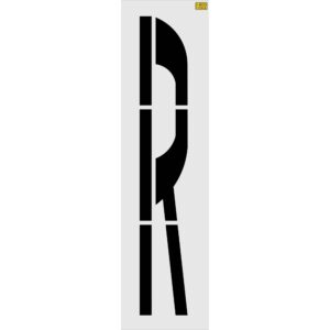72" Wisconsin DOT Railroad Crossing Letter R Stencil