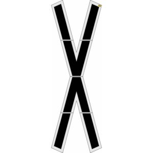 240" Wyoming DOT Railroad Crossing Symbol Stencil