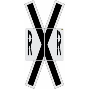240" Wyoming DOT Railroad Crossing Kit Stencil