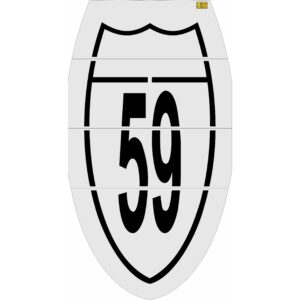 96" Louisiana DOT 59 Interstate Shield Stencil