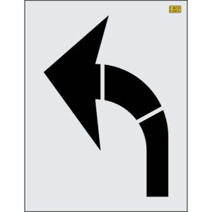 67" Chicago DOT Turn Arrow Stencil
