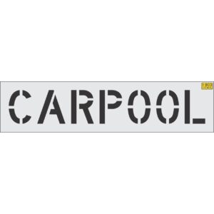 12" CARPOOL Stencil