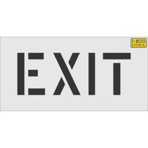 8" EXIT Stencil