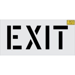 12" EXIT Stencil