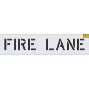 8" FIRE LANE Stencil