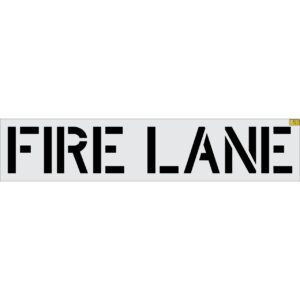 18" FIRE LANE Stencil