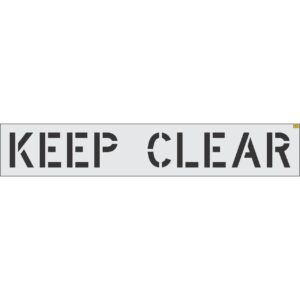 12" KEEP CLEAR Stencil