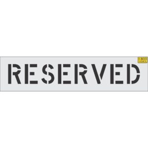 8" RESERVED Stencil