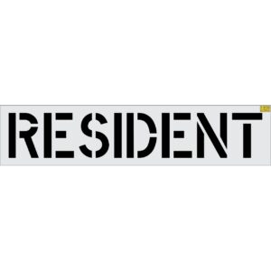 18" RESIDENT Stencil