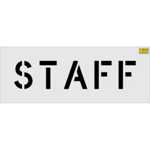 6" STAFF Stencil