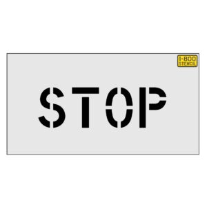 4" STOP Curb and Standard Stencil