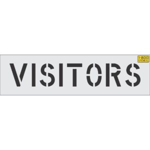 8" VISITORS Stencil