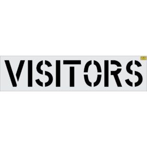 18" VISITORS Stencil