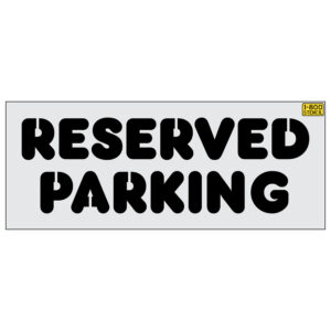 18" Dunkin' Donuts RESERVED PARKING Stencil