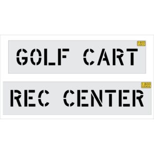6" GOLF CART REC CENTER Stencil