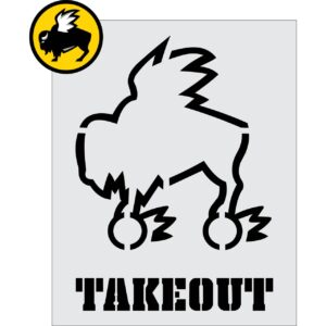 54" Buffalo Wild Wings TakeOut Stencil