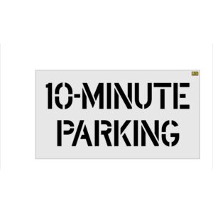 12" Generic Retail 10-MINUTE-PARKING Stencil