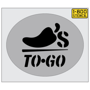 39" Chili's TO GO Logo Stencil