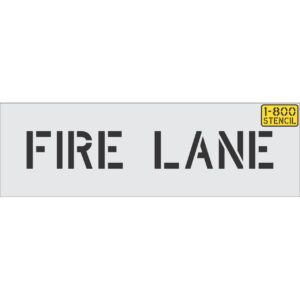 4" FIRE LANE Stencil