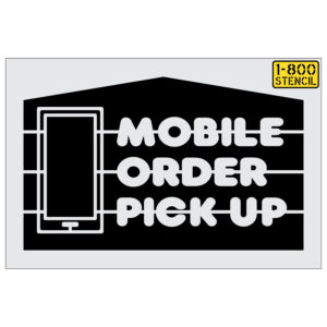 52" Dunkin' Donuts MOBILE ORDER PICKUP Stencil