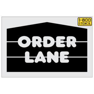 52" Dunkin' Donuts ORDER LANE Stencil