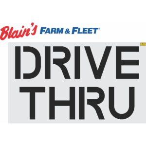 24" Farm and Fleet DRIVE THRU Stencil