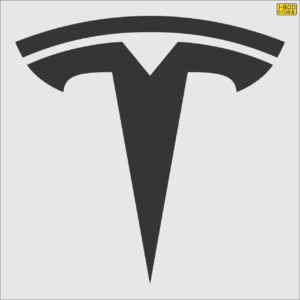 54" TESLA Logo Stencil