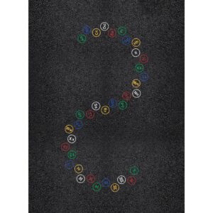 240" x 123" Alphabet Hopscotch Stencil