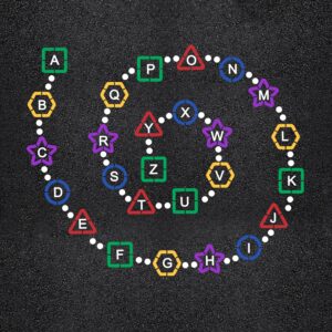 151" x 180" Shape Alphabet Stencil
