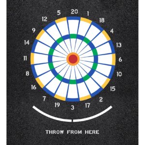 230" x 230" Dartboard Stencil