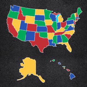 216" x 360" Large United States Map Stencil