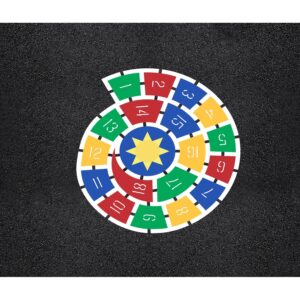72" x 72" Spiral Sun Hopscotch Stencil