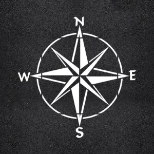 192" x 187" Compass Stencil