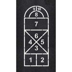 151" x 62" Large Hopscotch Stencil