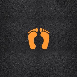 12" x 12" Feet Stencil