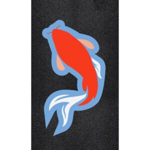 91" x 50" Right Large Koi Stencil