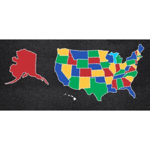 162" x 254" Medium United States Map Stencil