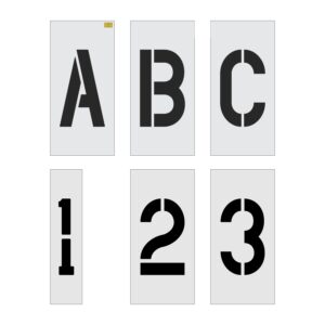 21" Amazon ABC with Number and Background Stencil Set