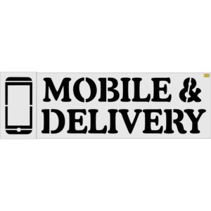 36" Burger King MOBILE & DELIVERY Stencil