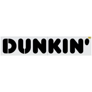 36" Dunkin' Donuts DUNKIN' Stencil