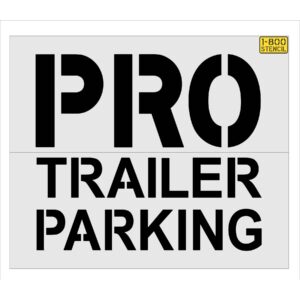 50" Lowes PRO TRAILER PARKING Stencil