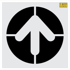 42" McDonalds Circle Straight Arrow with Bridging Stencil