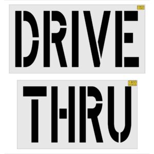 36" Raising Canes DRIVE THRU Stencil