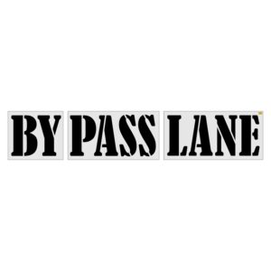 36" Raising Canes Bernard Front BYPASS LANE Stencil